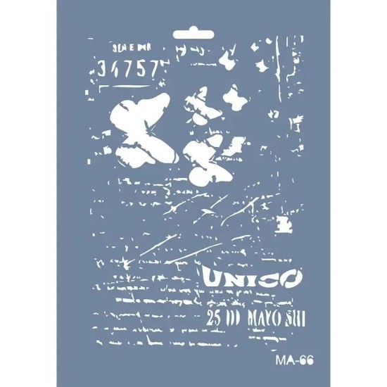 MA66 Mix Media Kelebek Yazı Stencil 21x29cm