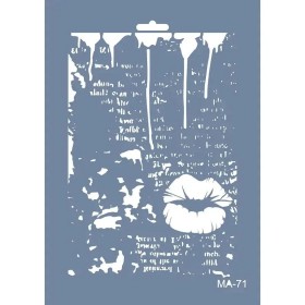 MA71 Mix Media Dudak Stencil 21x29cm