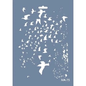 MA75 Mix Media Kuş Stencil 21x29cm