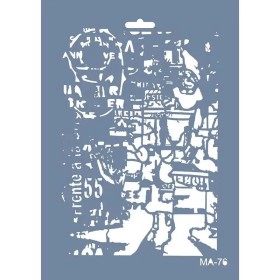 MA76 Mix Media Yazı Desen Stencil 21x29cm