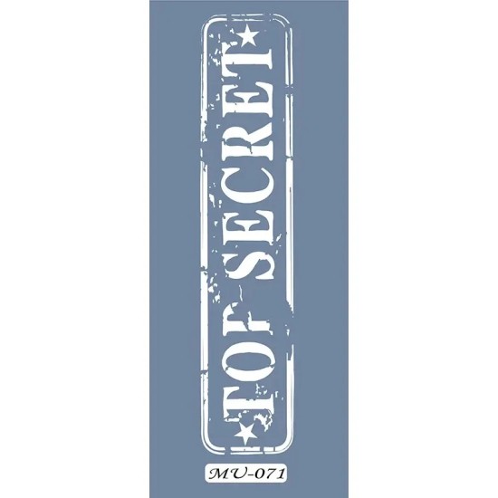 MU71 Mix Media Top Secret Stencil