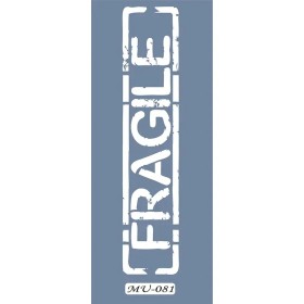MU81 Mix Media Fragile Yazı Stencil