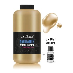 AWM04 Antik Altın Metalik Ambiante Islak Zemin Boyası 2LT + Katalizör 80GR