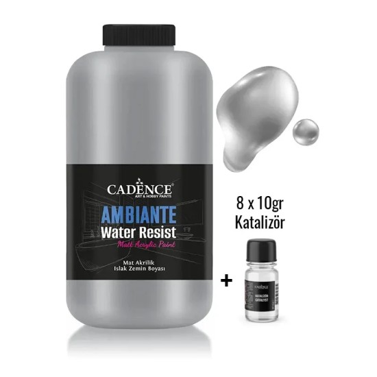 AWM06 Gümüş Metalik Ambiante Islak Zemin Boyası 2LT + Katalizör 80GR