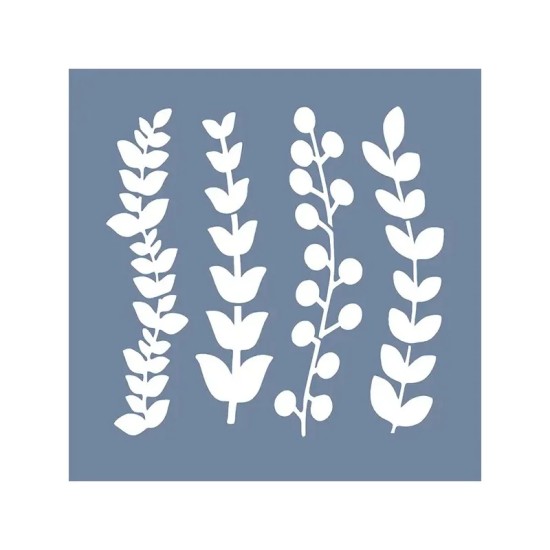 EHB67 Yaprak Desen Stencil 60x60cm