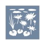 EHB72 Nilüfer Çiçeği Stencil 60x60cm