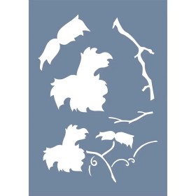 EHB78 Kuş ve Dal Stencil 21x30cm