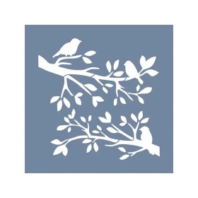 EHB153 Kuş ve Dal Stencil 40x40cm
