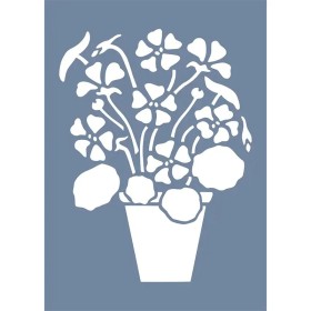 EHB192 Saksıda Çiçek Stencil 25x35cm