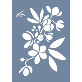 EHB227 Çiçek Desenli Stencil 21x30cm