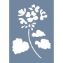 EHB252 Çiçek Bulut Stencil 25x35cm