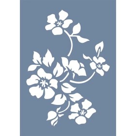 EHB254 Çiçek Desenli Stencil 25x35cm
