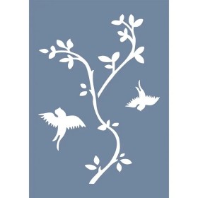 EHB259 Kuş ve Dal Stencil 21x30cm
