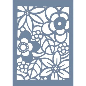 EHB288 Çiçek Desen Stencil 21x30cm