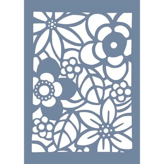 EHB288 Çiçek Desen Stencil 21x30cm