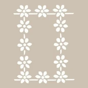 Çiçekli çerçeve Model D1068 15x20 D Serisi Stencil