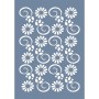 EHB304 Çiçekli Desen Stencil 21x30cm