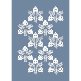 EHBL18 Soyut Çiçek Stencil 25x35cm