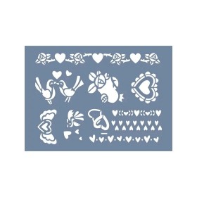 EHÇ21 Aşk ve Doğa Stencil 25x35cm