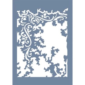 EHDD38 Floral Köşe Stencil 21x30cm