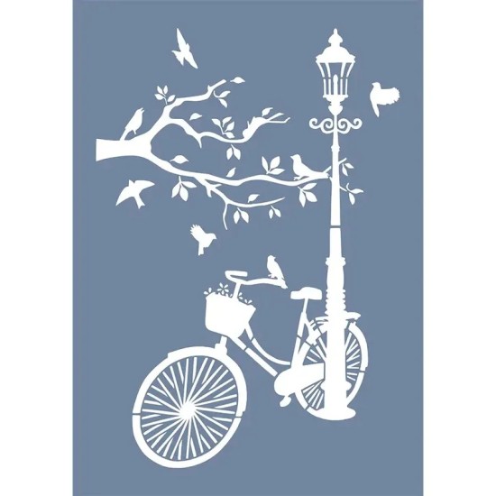 EHDK03 Sokak Bisikleti Stencil 25x35cm