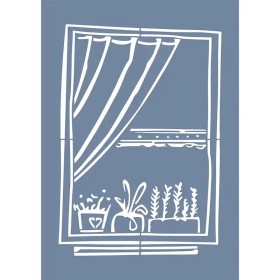 EHDK07 Pencere Stencil 25x35cm