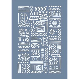EHET10 Geometrik Desen Stencil 21x30cm