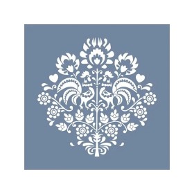 EHFL34 Floral Hayvan Stencil 60x60cm