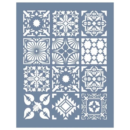 EHFY62 Geometrik Desen Stencil 35x45cm