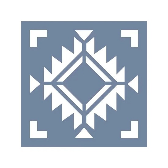 EHFY72 Geometrik Desen Stencil 45x45cm