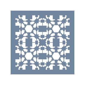 EHFY74 Geometrik Desen Stencil 25x25cm
