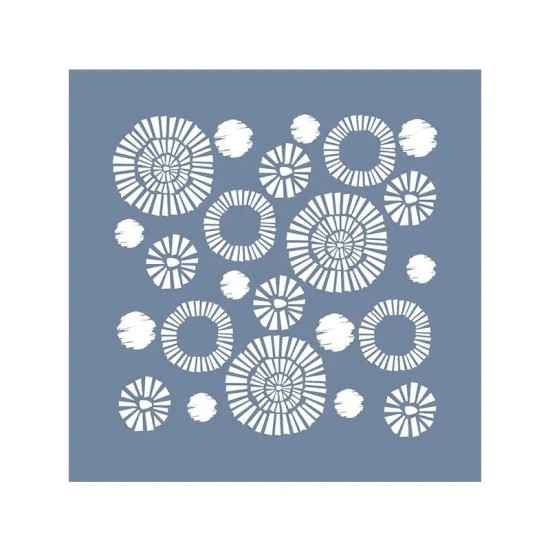 EHGE95 Geometrik Daire Stencil 45x45cm