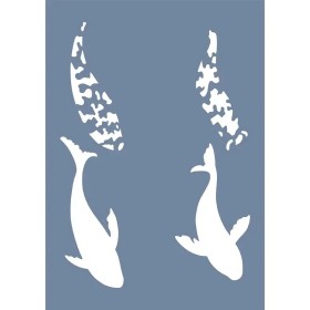 EHH96 Koi Balığı Stencil 25x35cm