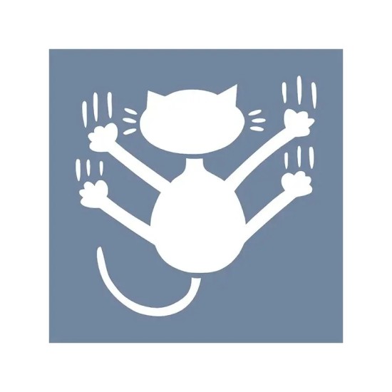 EHH111 Kedi Stencil 20x20cm