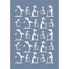 EHH123 Penguen Stencil 21x30cm