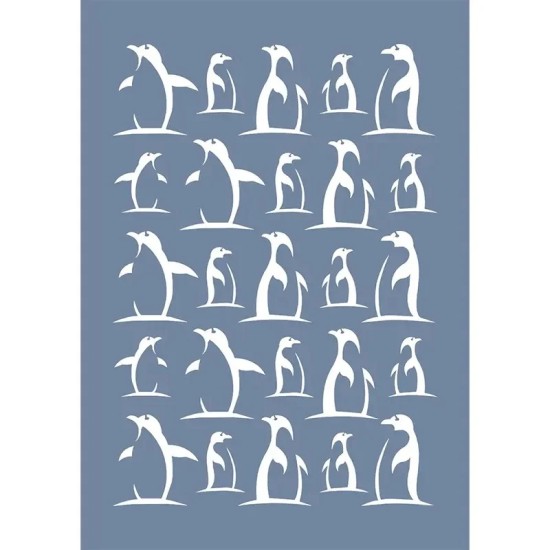 EHH123 Penguen Stencil 25x35cm