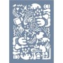 EHKJ09 Soyut Desen Stencil 21x30cm
