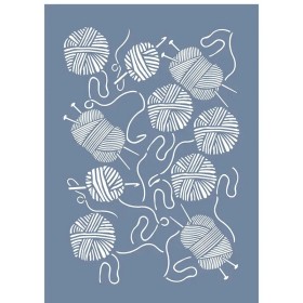 EHMD08 Örgü Yumağı Stencil 25x35cm