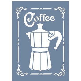 EHMK10 Moka Pot Stencil 25x35cm