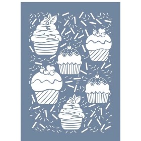 EHMK15 Cupcake Stencil 25x35cm