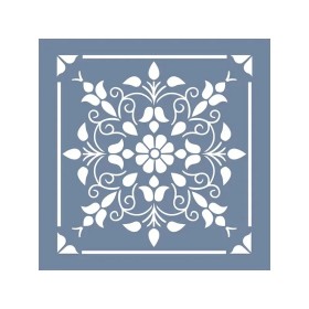 EHP13 Floral Desen Stencil 30x30cm