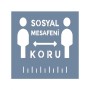 EHSM08 Sosyal Mesafe Stencil 40x40cm