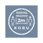 EHSM09 Sosyal Mesafe Stencil 20x20cm