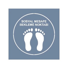 EHSM11 Sosyal Mesafe Stencil 60x60cm