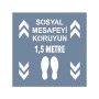 EHSM13 Sosyal Mesafe Stencil 40x40cm
