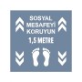 EHSM14 Sosyal Mesafe Stencil 40x40cm