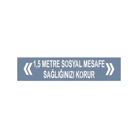 EHSM15 Sosyal Mesafe Yazı Stencil 13x57cm