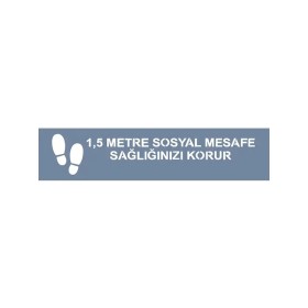 EHSM16 Sosyal Mesafe Stencil 13x57cm