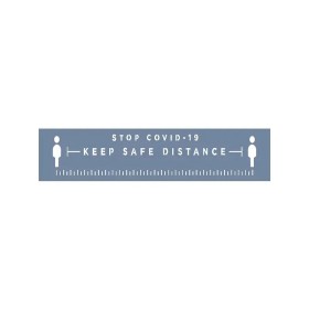 EHSM17 Sosyal Mesafe Stencil 13x57cm
