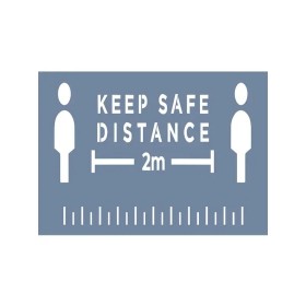 EHSM18 Sosyal Mesafe Stencil 21x30cm